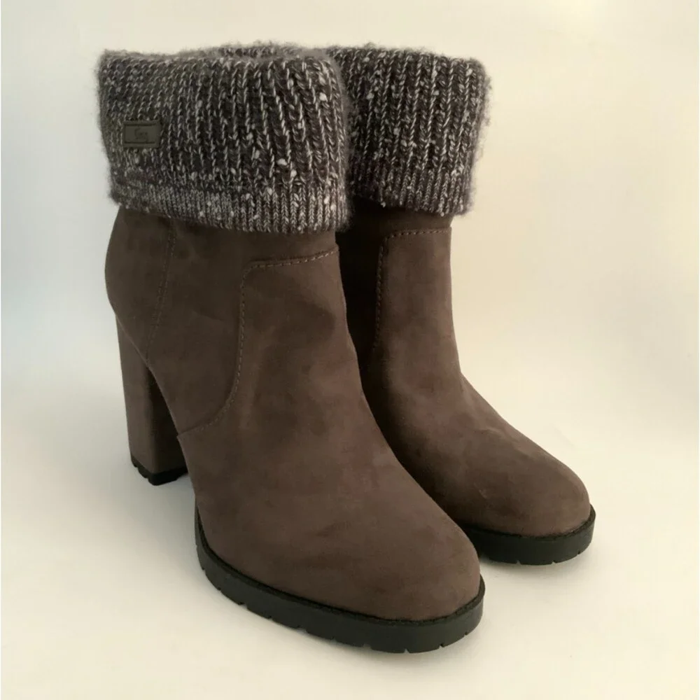 Circus Sam Edelman Carter Faux Suede Sweater Top Boots 10